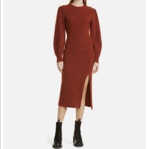 Rag & Bone Rust Liana Merino Wool Alpaca Blend Dress size XS New with tags